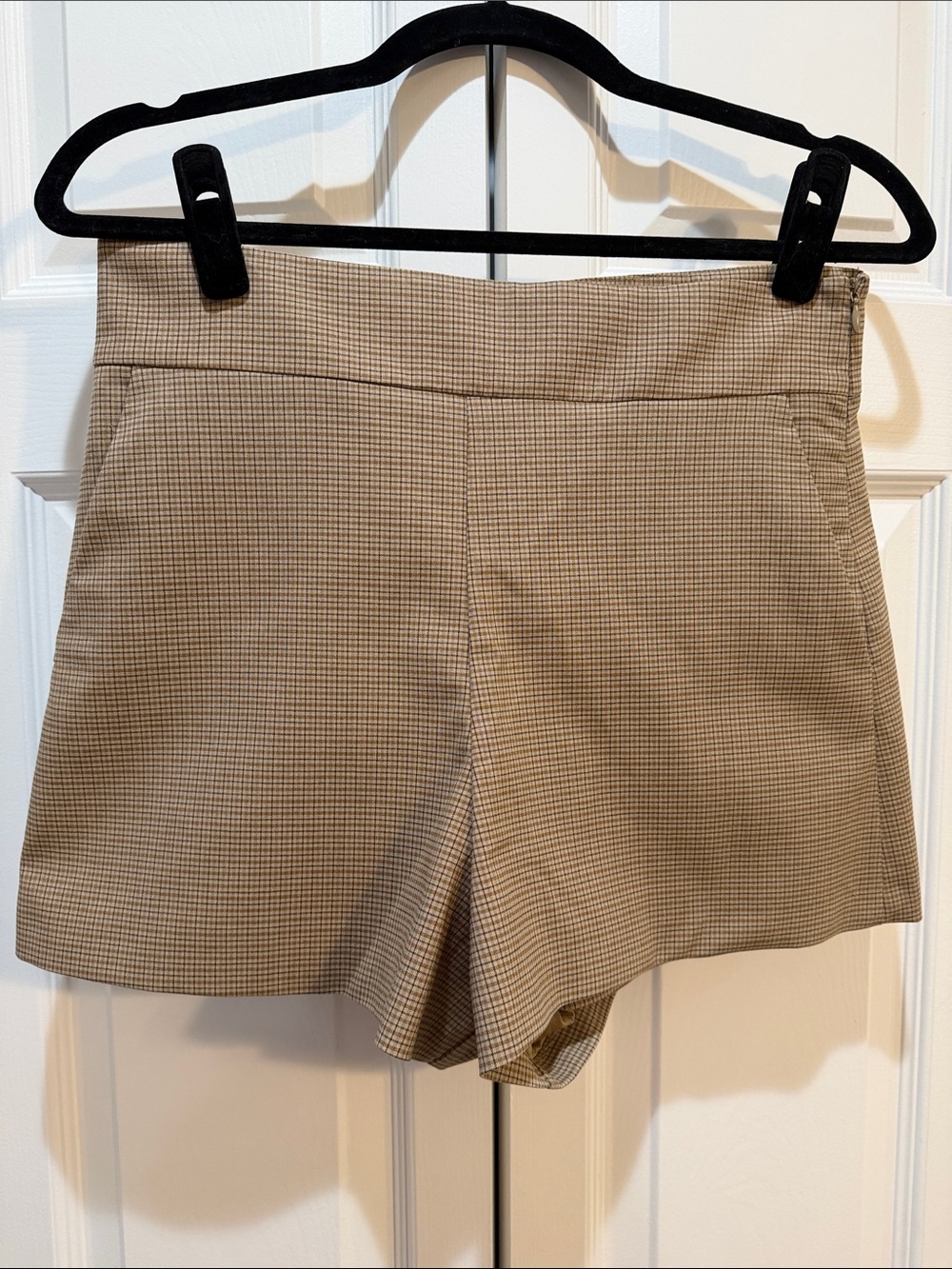 Zara Tan Beige Mini Tailored Shorts